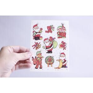 Santa Claus with his Helpers, Sticker Sheet, Christmas, Holiday, Festive, 556